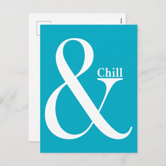 Cartes Pour Fêtes Annuelles Ampersand Chill (Devant / Derrière)