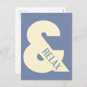 Cartes Pour Fêtes Annuelles Ampersand Relax Minimaliste (Devant / Derrière)
