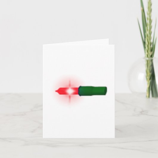 Cartes Pour Fêtes Annuelles Ampoule rouge de Noël (Devant)