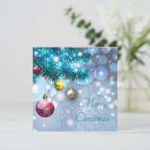 Cartes Pour Fêtes Annuelles ampoules de Noël festives ajouter un sentiment (Debout devant)