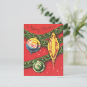 Cartes Pour Fêtes Annuelles ampoules de Noël rétro (Debout devant)