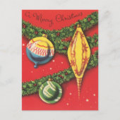 Cartes Pour Fêtes Annuelles ampoules de Noël rétro (Devant)