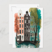 Cartes Pour Fêtes Annuelles Amsterdam (Devant / Derrière)
