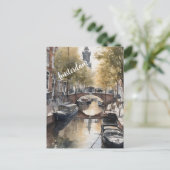 Cartes Pour Fêtes Annuelles Amsterdam aquarelle (Debout devant)