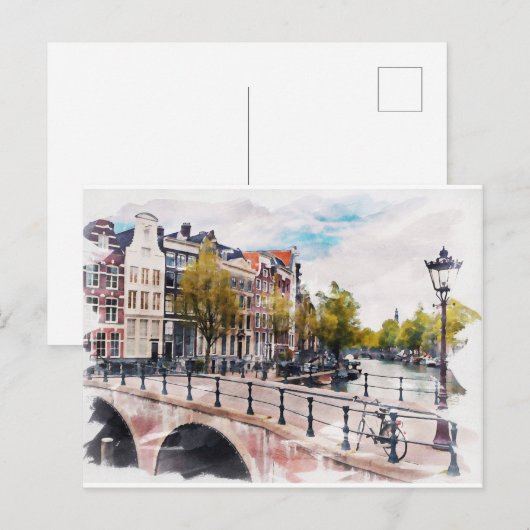 Cartes Pour Fêtes Annuelles Amsterdam, Pays-Bas (Devant / Derrière)