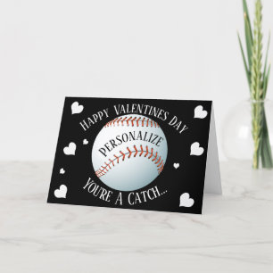 Cartes Pour Fêtes Annuelles Amusant baseball, tu es une Valentines accrocheuse