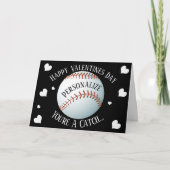 Cartes Pour Fêtes Annuelles Amusant baseball, tu es une Valentines accrocheuse (Devant)