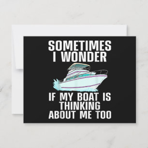 Cartes Pour Fêtes Annuelles Amusant Bateau Art Pour Hommes Femmes Bateau Batea