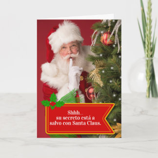 Cartes Pour Fêtes Annuelles Amusant de Noël Santa Sait Tout