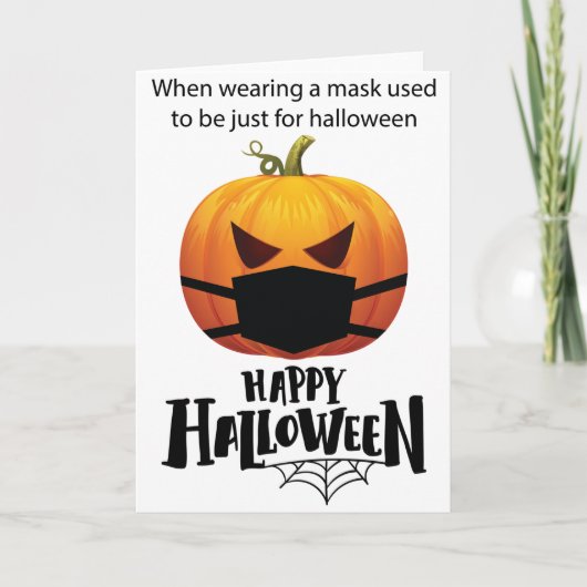 Cartes Pour Fêtes Annuelles Amusant Halloween citrouille 2020 (Devant)
