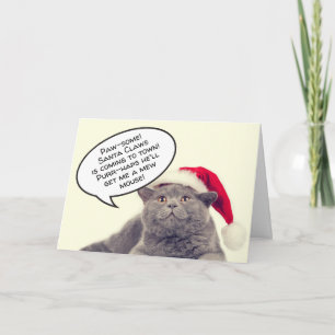 Cartes Pour Fêtes Annuelles Amusant jeu de chat Noël Noël Noël
