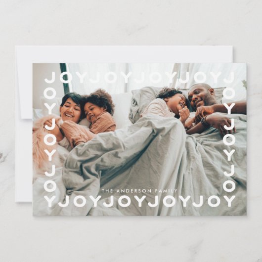 Cartes Pour Fêtes Annuelles Amusant | Joy Joy Joy Frame Christmas (Devant)