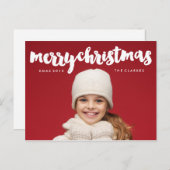 Cartes Pour Fêtes Annuelles Amusant Joyeux Noël écriture (Devant / Derrière)