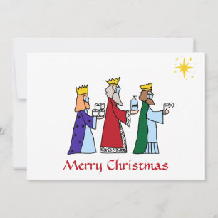 Cartes Pour Fêtes Annuelles Amusant Joyeux Noël Trois Rois Salutation