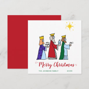 Cartes Pour Fêtes Annuelles Amusant Joyeux Noël Trois Rois Salutation