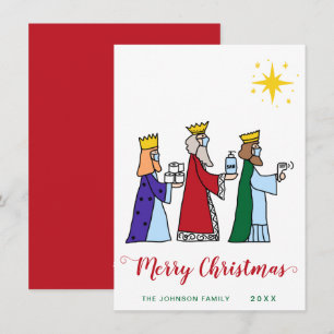 Cartes Pour Fêtes Annuelles Amusant Joyeux Noël Trois Rois Salutation