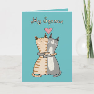 Cartes Pour Fêtes Annuelles Amusant Ma Squeeze Accrocher des chats Saint-Valen