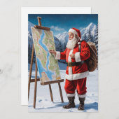 Cartes Pour Fêtes Annuelles Amusant mignon tendance Rouge Joyeux Noël Père Noë (Devant / Derrière)