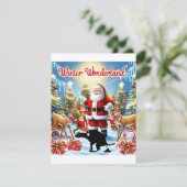 Cartes Pour Fêtes Annuelles Amusant Noël Pooping Chien Humour (Debout devant)