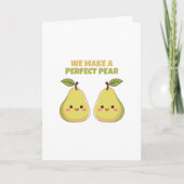 Cartes Pour Fêtes Annuelles Amusant Parfait Pear Pun for Couple (Devant)