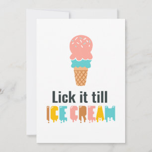 Cartes Pour Fêtes Annuelles Amusant Valentine's Day Ice Cream Plaisanter