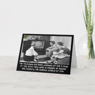 Cartes Pour Fêtes Annuelles Amusante télévision de Noël