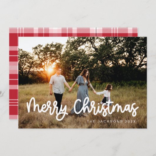 Cartes Pour Fêtes Annuelles Amusants Écrit Joyeux Noël Design (Devant / Derrière)