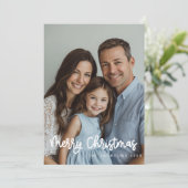 Cartes Pour Fêtes Annuelles Amusants Écrit Joyeux Noël Design (Debout devant)