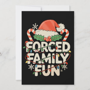 Cartes Pour Fêtes Annuelles Amusement familial forcé Noël Chapeau de Père Noël