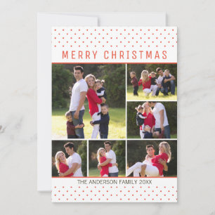 Cartes Pour Fêtes Annuelles Amusement moderne Joyeux Noël Rouge Pois 7 Photo