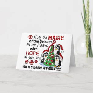 Cartes Pour Fêtes Annuelles Amyloïdose de pingouins de Noël