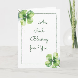 Cartes Pour Fêtes Annuelles An Irish Blessing – Christian St. Patrick’s Day 