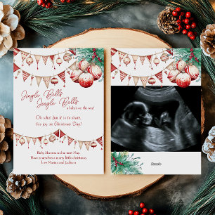 Cartes Pour Fêtes Annuelles Analyse par ultrasons Photo Scandi Grossesse Révél
