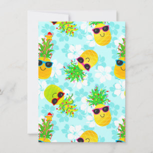 Cartes Pour Fêtes Annuelles Ananas de Noël Tropical