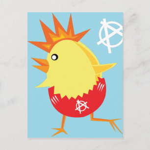 Cartes Pour Fêtes Annuelles anarchie punk rock easter chick