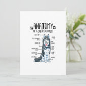 Cartes Pour Fêtes Annuelles Anatomie drôle Sibérie Husky Amoureux des chiens c (Debout devant)