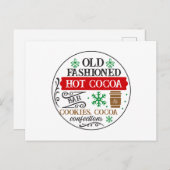 Cartes Pour Fêtes Annuelles Ancien bar à cacao chaud Noël (Devant / Derrière)