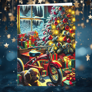 Cartes Pour Fêtes Annuelles Ancien matin de Noël Nostalgique