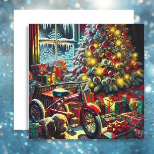 Cartes Pour Fêtes Annuelles Ancien matin de Noël Nostalgique