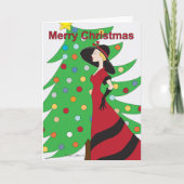 Cartes Pour Fêtes Annuelles Ancien Noël de mode (Devant)