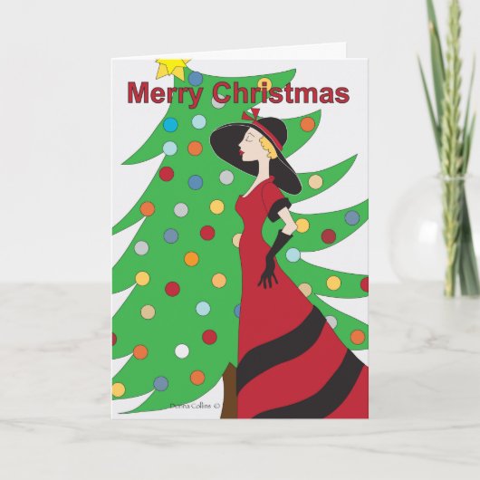 Cartes Pour Fêtes Annuelles Ancien Noël de mode (Devant)