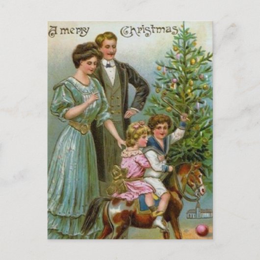 Cartes Pour Fêtes Annuelles Ancien Noël de mode (Devant)