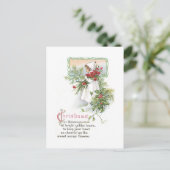 Cartes Pour Fêtes Annuelles Ancien Noël, Fille (Debout devant)