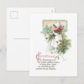 Cartes Pour Fêtes Annuelles Ancien Noël, Fille (Devant / Derrière)