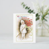 Cartes Pour Fêtes Annuelles Ancien Noël, Fille (Debout devant)