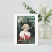 Cartes Pour Fêtes Annuelles Ancien Noël, Fille (Debout devant)