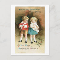 Ancien Noël, garçon & fille