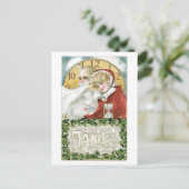 Cartes Pour Fêtes Annuelles Ancien Noël, Père Noël & Dame (Debout devant)