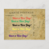 Cartes Pour Fêtes Annuelles Ancien Postacard Unique Passez une bonne journée (Devant)