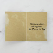 Cartes Pour Fêtes Annuelles Ancienne mastife tibétaine Nouvel An chinois (Intérieur)